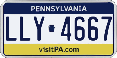 PA license plate LLY4667