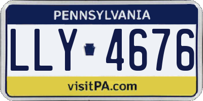 PA license plate LLY4676