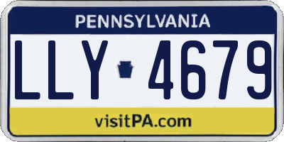PA license plate LLY4679