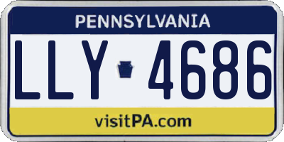 PA license plate LLY4686