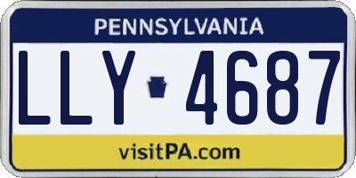 PA license plate LLY4687