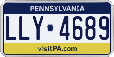 PA license plate LLY4689