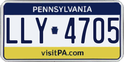 PA license plate LLY4705