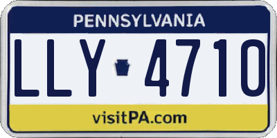 PA license plate LLY4710