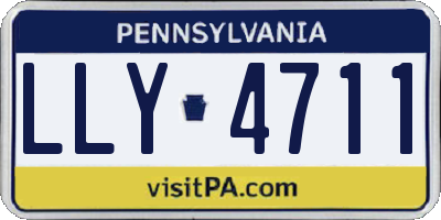PA license plate LLY4711