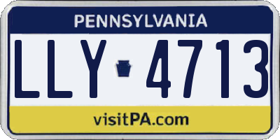 PA license plate LLY4713