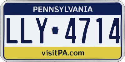PA license plate LLY4714