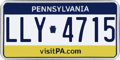 PA license plate LLY4715