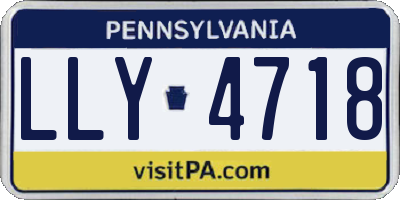 PA license plate LLY4718