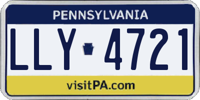 PA license plate LLY4721