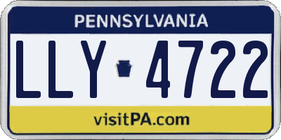 PA license plate LLY4722