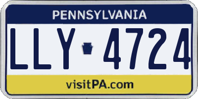 PA license plate LLY4724