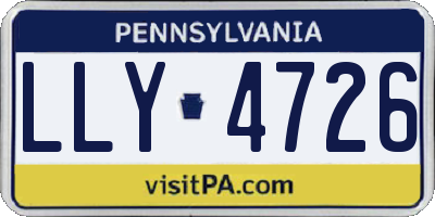 PA license plate LLY4726