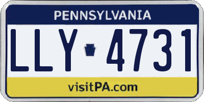 PA license plate LLY4731