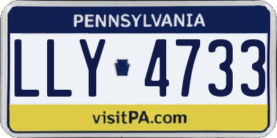 PA license plate LLY4733