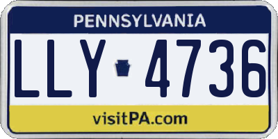 PA license plate LLY4736