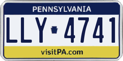 PA license plate LLY4741