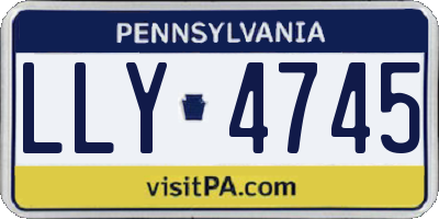 PA license plate LLY4745