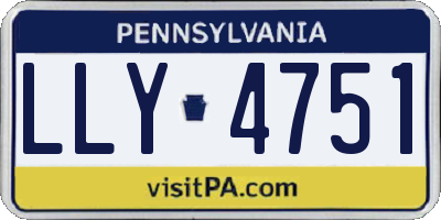PA license plate LLY4751