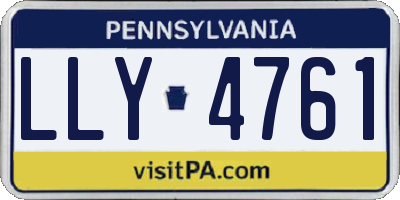 PA license plate LLY4761