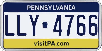 PA license plate LLY4766