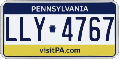 PA license plate LLY4767