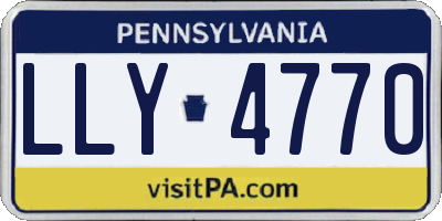 PA license plate LLY4770