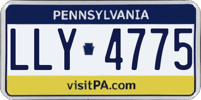 PA license plate LLY4775
