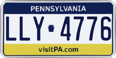 PA license plate LLY4776
