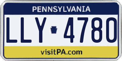 PA license plate LLY4780