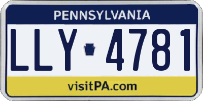 PA license plate LLY4781