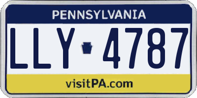 PA license plate LLY4787
