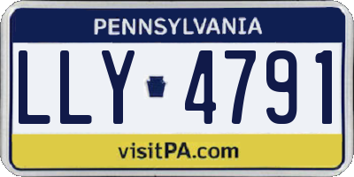PA license plate LLY4791