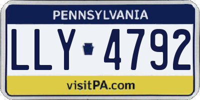 PA license plate LLY4792