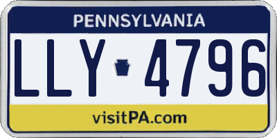 PA license plate LLY4796