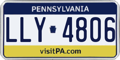 PA license plate LLY4806
