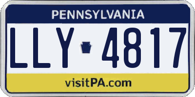 PA license plate LLY4817