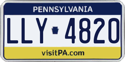 PA license plate LLY4820