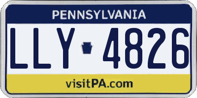 PA license plate LLY4826