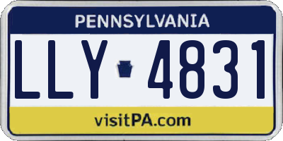 PA license plate LLY4831