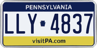 PA license plate LLY4837