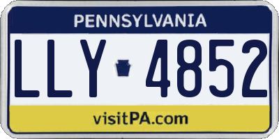 PA license plate LLY4852