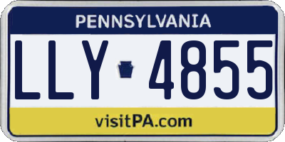 PA license plate LLY4855