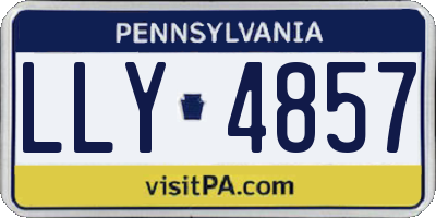 PA license plate LLY4857