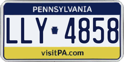 PA license plate LLY4858