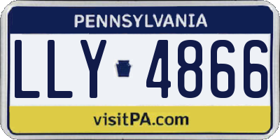 PA license plate LLY4866