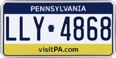 PA license plate LLY4868