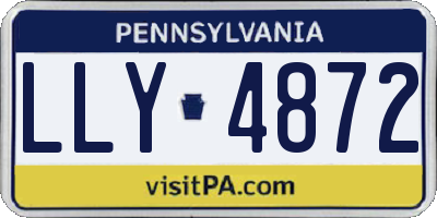 PA license plate LLY4872