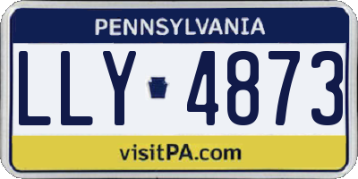 PA license plate LLY4873