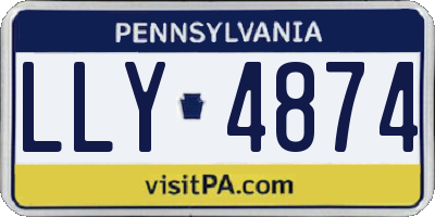 PA license plate LLY4874